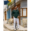 image:imageCOOFANDY Mens Long Sleeve Tee Shirts Crew Neck Cotton TShirt Casual ShirtsGreen
