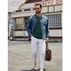 image:imageCOOFANDY Mens Long Sleeve Tee Shirts Crew Neck Cotton TShirt Casual ShirtsGreen