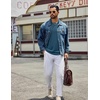 image:imageCOOFANDY Mens Long Sleeve Tee Shirts Crew Neck Cotton TShirt Casual ShirtsMidnight Blue