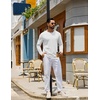 image:imageCOOFANDY Mens Long Sleeve Tee Shirts Crew Neck Cotton TShirt Casual ShirtsWhite
