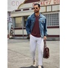 image:imageCOOFANDY Mens Long Sleeve Tee Shirts Crew Neck Cotton TShirt Casual ShirtsWine Red