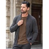 image:imageCOOFANDY Mens Waffle Henley Long Sleeve Shirts Casual Pullover TShirtBrown