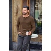 image:imageCOOFANDY Mens Waffle Henley Long Sleeve Shirts Casual Pullover TShirtBrown