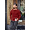 image:imageCOOFANDY Mens Waffle Henley Long Sleeve Shirts Casual Pullover TShirtDark Red