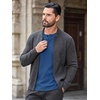 image:imageCOOFANDY Mens Waffle Henley Long Sleeve Shirts Casual Pullover TShirtDenim Blue