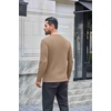 image:imageCOOFANDY Mens Waffle Henley Long Sleeve Shirts Casual Pullover TShirtKhaki