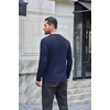 image:imageCOOFANDY Mens Waffle Henley Long Sleeve Shirts Casual Pullover TShirtNavy Blue