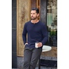 image:imageCOOFANDY Mens Waffle Henley Long Sleeve Shirts Casual Pullover TShirtNavy Blue