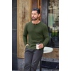 image:imageCOOFANDY Mens Waffle Henley Long Sleeve Shirts Casual Pullover TShirtOlive Green