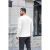 image:imageCOOFANDY Mens Waffle Henley Long Sleeve Shirts Casual Pullover TShirtWhite