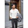 image:imageCOOFANDY Mens Waffle Henley Long Sleeve Shirts Casual Pullover TShirtWhite