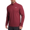 image:imageCOOFANDY Mens Quarter Zip Pullover Athletic Running Long Sleeve ShirtsWine Red