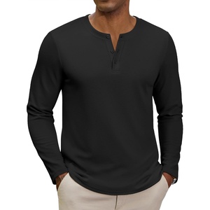 image:imageCOOFANDY Henley Shirts for Men Casual TShirts Henley Long Sleeve ShirtsBlack