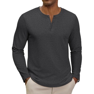 image:imageCOOFANDY Henley Shirts for Men Casual TShirts Henley Long Sleeve ShirtsDark Grey