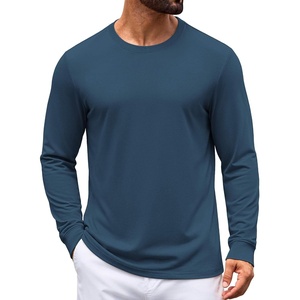 image:imageCOOFANDY Mens Long Sleeve Tee Shirts Crew Neck Cotton TShirt Casual ShirtsBlue
