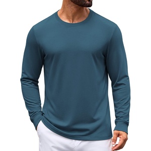 image:imageCOOFANDY Mens Long Sleeve Tee Shirts Crew Neck Cotton TShirt Casual ShirtsMidnight Blue