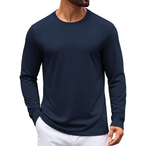 image:imageCOOFANDY Mens Long Sleeve Tee Shirts Crew Neck Cotton TShirt Casual ShirtsNavy Blue