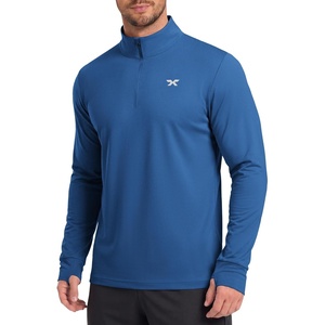 image:imageCOOFANDY Mens Quarter Zip Pullover Athletic Running Long Sleeve ShirtsBlue