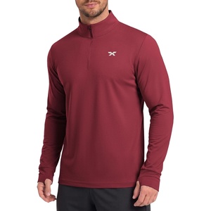 image:imageCOOFANDY Mens Quarter Zip Pullover Athletic Running Long Sleeve ShirtsWine Red