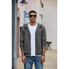 image:imageCOOFANDY Men Full Zip Hoodie Fleece Zipper Sweatshirt Casual Hooded JacketDark Grey