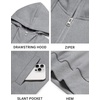 image:imageCOOFANDY Men Full Zip Hoodie Fleece Zipper Sweatshirt Casual Hooded JacketLight Grey