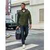 image:imageCOOFANDY Mens 14 Zip Pullover Sweatshirt Mock Neck Business Casual PolosArmy Green