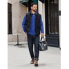 image:imageCOOFANDY Mens 14 Zip Pullover Sweatshirt Mock Neck Business Casual PolosDenim Blue