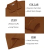 image:imageCOOFANDY Mens 14 Zip Pullover Sweatshirt Mock Neck Business Casual PolosLight Brown