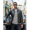 image:imageCOOFANDY Mens 14 Zip Pullover Sweatshirt Mock Neck Business Casual PolosLight Grey