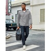 image:imageCOOFANDY Mens 14 Zip Pullover Sweatshirt Mock Neck Business Casual PolosLight Grey
