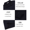 image:imageCOOFANDY Mens 14 Zip Pullover Sweatshirt Mock Neck Business Casual PolosNavy Blue
