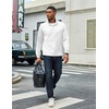 image:imageCOOFANDY Mens 14 Zip Pullover Sweatshirt Mock Neck Business Casual PolosWhite