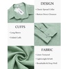 image:imageCOOFANDY Mens Button Down Shirt Long Sleeve Casual Untucked Shirts Textured Summer Beach ShirtsSage Green