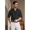 image:imageCOOFANDY Mens Casual Button Down Shirts Long Sleeve Untucked Regular Fit Denim Dress ShirtBlack