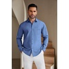 image:imageCOOFANDY Mens Casual Button Down Shirts Long Sleeve Untucked Regular Fit Denim Dress ShirtBlue