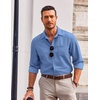 image:imageCOOFANDY Mens Casual Button Down Shirts Long Sleeve Untucked Regular Fit Denim Dress ShirtBlue