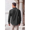 image:imageCOOFANDY Mens Casual Button Down Shirts Long Sleeve Untucked Regular Fit Denim Dress ShirtDark Grey