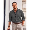 image:imageCOOFANDY Mens Casual Button Down Shirts Long Sleeve Untucked Regular Fit Denim Dress ShirtDeep Gray