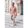 image:imageCOOFANDY Mens Casual Button Down Shirts Long Sleeve Untucked Regular Fit Denim Dress ShirtDusty Pink