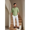image:imageCOOFANDY Mens Casual Button Down Shirts Long Sleeve Untucked Regular Fit Denim Dress ShirtLight Green