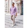 image:imageCOOFANDY Mens Casual Button Down Shirts Long Sleeve Untucked Regular Fit Denim Dress ShirtLight Purple