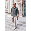 image:imageCOOFANDY Mens Casual Button Down Shirts Long Sleeve Untucked Regular Fit Denim Dress ShirtMedium Grey