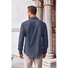 image:imageCOOFANDY Mens Casual Button Down Shirts Long Sleeve Untucked Regular Fit Denim Dress ShirtNavy Blue