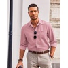 image:imageCOOFANDY Mens Casual Button Down Shirts Long Sleeve Untucked Regular Fit Denim Dress ShirtPurple Red