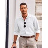 image:imageCOOFANDY Mens Casual Button Down Shirts Long Sleeve Untucked Regular Fit Denim Dress ShirtWhite