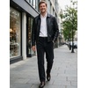 image:imageCOOFANDY Mens Corduroy Pant Straight Fit Flat Front Casual Dress SlacksBlack