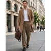 image:imageCOOFANDY Mens Corduroy Pant Straight Fit Flat Front Casual Dress SlacksBrown