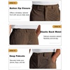 image:imageCOOFANDY Mens Corduroy Pant Straight Fit Flat Front Casual Dress SlacksDark Brown
