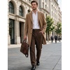 image:imageCOOFANDY Mens Corduroy Pant Straight Fit Flat Front Casual Dress SlacksDark Brown