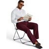 image:imageCOOFANDY Mens Corduroy Pant Straight Fit Flat Front Casual Dress SlacksMaroon